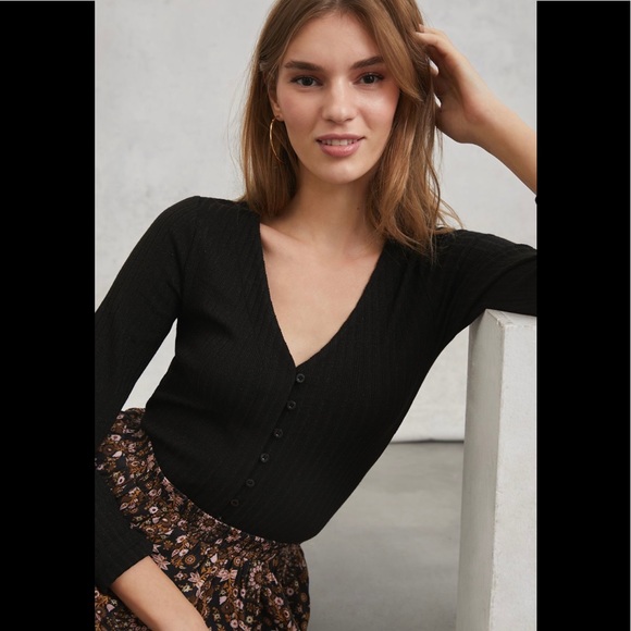 Anthropologie Meryl Button Front Top - Picture 1 of 5